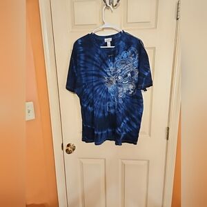 Womens Blue Disney Parks Aerosmith Rock N Rollercoaster Ss T Shirt Size XXL